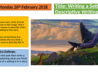 Setting- Descriptive/ Creative/ Narrative Writing Lesson- KS3