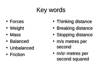 GCSE AQA Physics Stopping Distance