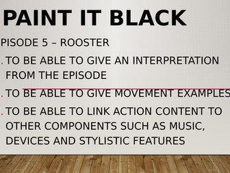 AQA A Level Dance Rooster - Paint it Black