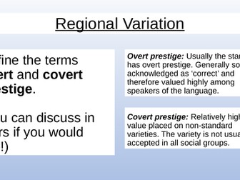 Regional Variation