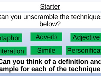 Transition Day English Lesson