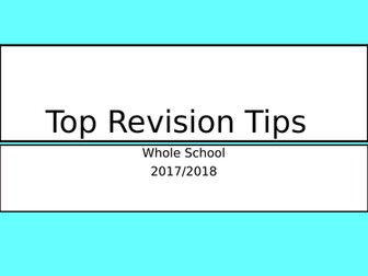 Revision tips and guidance - whole school