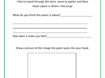Poetry Comprehension about Space