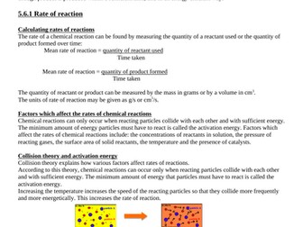 AQA - Trilogy- Chemistry Paper 2-Revision notes