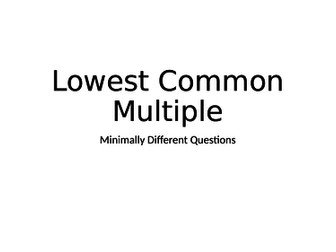 lowest common multiple MDQ