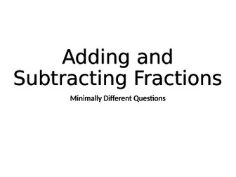 add and subtract fractions MDQ