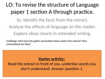 introduction to Language paper 1a (AQA)