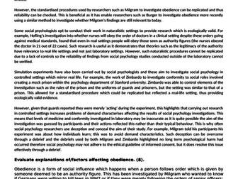 Some Possible Questions for Paper 1 of Edexcel Psychology A level with answers