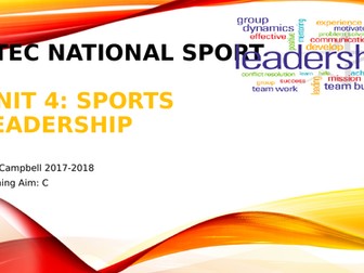 BTEC L3 Sport: Unit 4 Sports Leadership