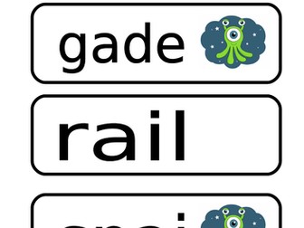 Phonics words 'ay' 'ai' 'a-e'
