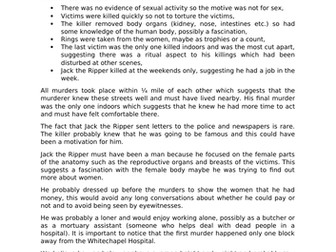 Jack the Ripper SoW: Lessons 4 & 5 - Who was the Ripper?