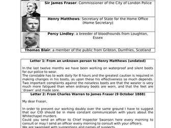 Jack the Ripper SoW: Lessons 7 & 8 - Police Troubles