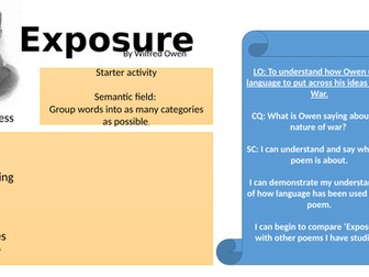 AQA - Power and conflict cluster - 'Exposure'