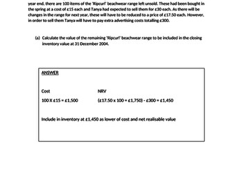 Inventory Valuation Answers