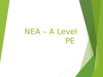AQA A Level PE NEA / Coursework/ Analysis & Evaluation Presentation and Tasks