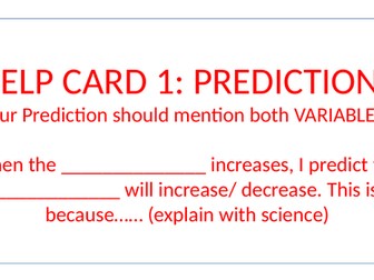 Working Scientifically Assessment lesson Y7/8: Planning and carrying out effective experiments