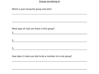 Groups that we belong to