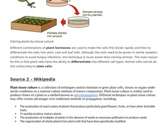 Full lesson CLONING - Biology only Differentiated