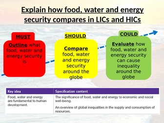 Food, Water and Energy Security
