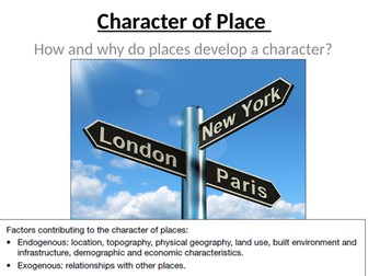 A Level Changing Places - Character of Place
