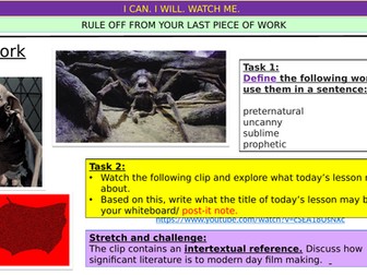 KS3 Magic and Supernatural Creative Writing and Reading