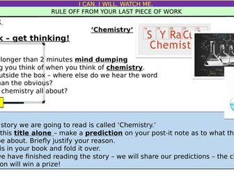 Creative Writing with Chemistry by Graham Swift as Stimulus