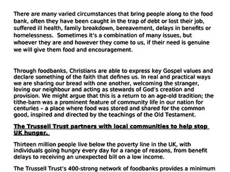 L15. Food banks AQA Religious Studies GCSE Christianity