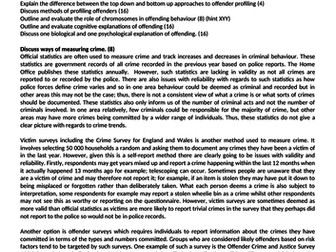 Forensics Psychology A level Exam Questions and Answers (AQA from 2015)