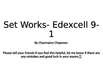 Edexcell 9-1 Set Works