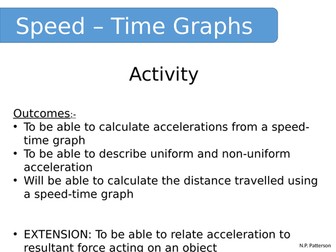 Speed - Time Graphs GCSE (with Forces)