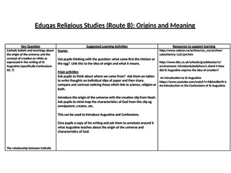 Eduqas Route B Origins and Meaning scheme of work
