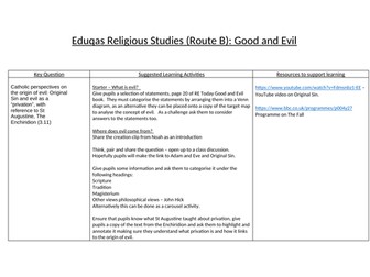 Eduqas Route B Good and Evil scheme of work