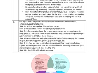 GCSE Business Studies Summer Project