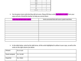 Reflection Sheet after having submitted a Paper 4 IGCSE French 0520