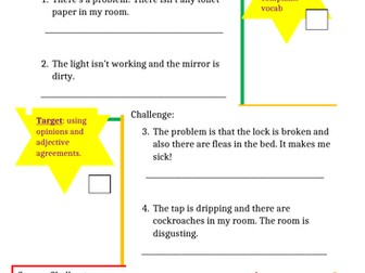 GCSE Differentiated Translation Skills worksheets