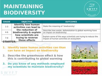 NEW AQA GCSE Trilogy (2016) Biology - Maintaining biodiversity