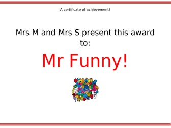 End of year funny certificates