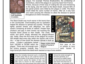 Effects of the Black Death worksheet