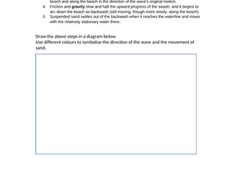Draw the longshore drift diagram