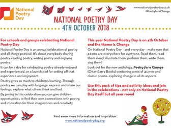 National Poetry Day Toolkit 2018