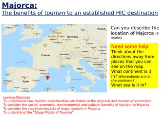 KS3 - tourism unit - L4 tourism in majorca - fully resourced