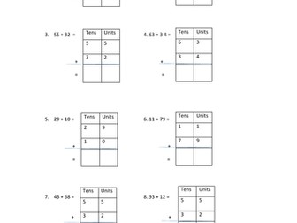 Two digit column addition