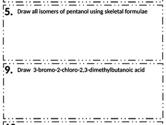 Intro to organic chemistry relay Quiz