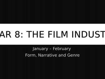 Year 8 Media Studies: Introduction to Film SOW