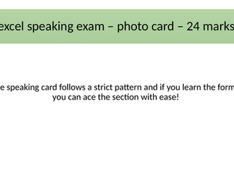 Edexcel French picture / photo based task