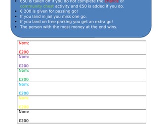 Board game holidays GCSE.