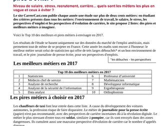 Les meilleurs et les pires metiers