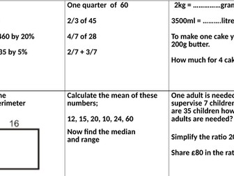 Foundation GCSE/Functional Skills Starters
