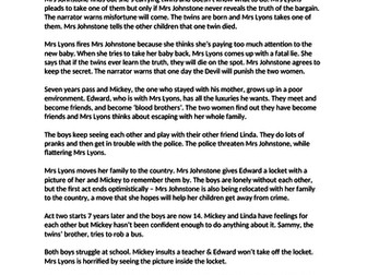 Blood Brothers Plot Sort