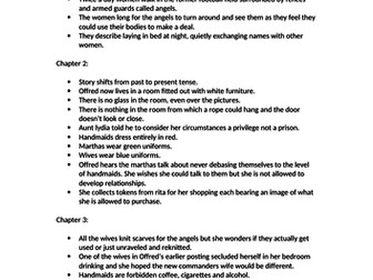AQA A Level English The Handmaid's Tale Chapter Summaries